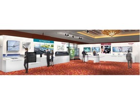 Sharp's exhibition Automotive and AR VR area