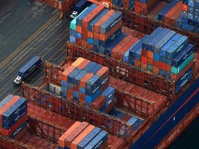 Shipping containers at the Port of Vancouver.