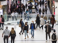 Shoppers in Toronto's Eaton Centre in October. The economy is on track to expand at an annualized rate of 1.2 per cent in the fourth quarter, higher than expected.