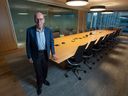 Stephen Smith, co-founder and CEO of First National Financial LP, at his company's Toronto offices.  He says a healthy job market and the mortgage stress test should stave off housing disasters. 