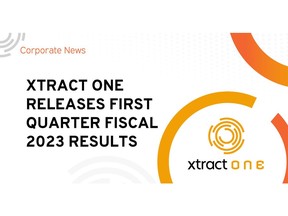Xtract One Releases First Quarter Fiscal 2023 Results