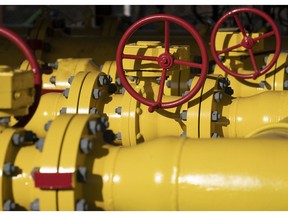 Pipework and valve wheels at a gas storage facility. Photographer: Bloomberg Creative Photos/Bloomberg Creative Collection