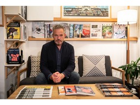 Tyler Brûlé, editorial director of Monocle magazine, poses for a photograph inside a Monocle store in the Wan Chai district of Hong Kong in 2019.