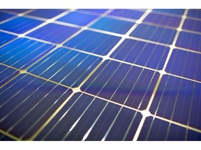 Photovoltaic cells sit on the production line at the Hevel Group plant in Novocheboksarsk, Russia, on Thursday, Sept. 17, 2020. The European Union's climate chief says rising demand for green bonds creates an opportunity for the bloc, which is expected to start selling as much as 225 billion euros ($266 billion) of the securities. Photographer: Andrey Rudakov/Bloomberg
