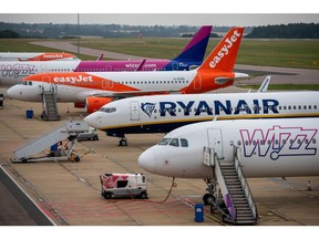 Aircraft on the tarmac at London Luton Airport. Photographer: Chris J. Ratcliffe/Bloomberg