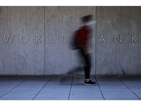 The World Bank Group headquarters in Washington, DC, US, on Tuesday, Sept. 27, 2022. World Bank President Malpass said he hasn't considered resigning and isn't under pressure from member countries to do so, after critics slammed him for dodging questions on whether he accepted the scientific consensus that the burning of fossil fuels is driving global warming.