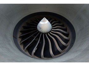 A GE GE90- 15B aircraft engine.