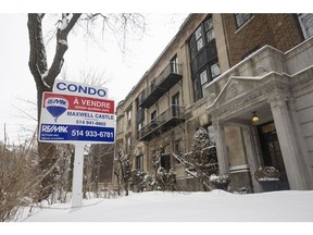 A condo for sale in Montreal in December.