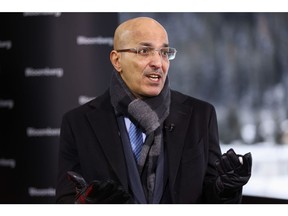 Mohammed Al-Jadaan, Saudi Arabia's finance minister, during a Bloomberg Television interview on the opening day of the World Economic Forum (WEF) in Davos, Switzerland, on Tuesday, Jan. 17, 2023. The annual Davos gathering of political leaders, top executives and celebrities runs from January 16 to 20.