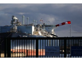 The Neptune LNG floating storage regasification unit (FSRU), operated by TotalEnergies SE, at the German Baltic Sea LNG Terminal in Lubmin, Germany, on Friday, Jan. 13, 2023. TotalEnergies and Swiss energy trader MET Group booked capacity at the new terminal, helping boost supplies to Europe's biggest economy as it looks to replace Russian gas.