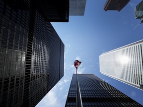 Bank towers in Toronto's financial district.