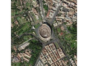 The Colosseum | Rome, Italy | March 22, 2022 | WorldView-3 Satellite Image (Credit: Maxar Technologies)