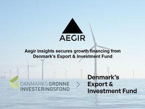 Offshore Wind Analyst Aegir Insights Receives Financing From Denmark's Export & Investment Fund, formerly the Danish Green Investment Fund.