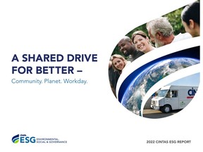 Cintas Corporation today published its 2022 ESG Report, which details the company's ESG Journey, performance and initiatives from the fiscal year that ran June 1, 2021 to May 31, 2022.