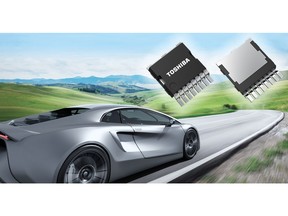 Toshiba: Automotive 40V N-channel power MOSFETs with new high heat dissipation package that supports larger currents for automotive equipment.