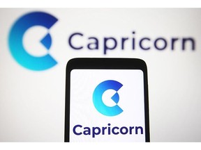 UKRAINE - 2022/02/09: In this photo illustration, Capricorn Energy PLC logo is seen on a smartphone and a computer screen. (Photo Illustration by Pavlo Gonchar/SOPA Images/LightRocket via Getty Images) Photographer: Pavlo Gonchar/SOPA Images/LightRocket/Getty Images