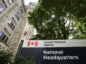 The Canada Revenue Agency (CRA) headquarters Connaught Building is pictured in Ottawa on Monday, Aug. 17, 2020. The Canada Revenue Agency (CRA) has filed an unfair labour practices complaint against the union representing taxation employees, claiming it is not bargaining in good faith.