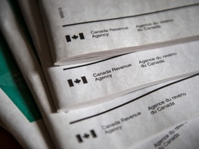 Canada Revenue Agency tax forms.