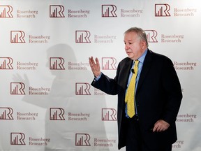 David Rosenberg, founder of Rosenberg Research, at the 2023 outlook event in Toronto, on Jan. 19.