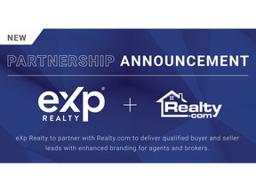 eXp Realty To Partner With Realty.com To Deliver Qualified Buyer and Seller Leads With Enhanced Branding for Agents and Brokers