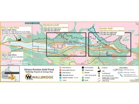 Wallbridge's Detour-Fenelon Gold Trend land package
