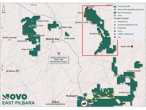 Mining Leases in relation to Novo's Marble Bar tenure