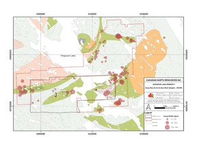 New nickel-copper-PGM areas identified from the outcrop samples at Ferguson Lake Project