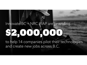 14 companies receive funding to pilot technology that creates a sustainable, inclusive, and innovative B.C. economy