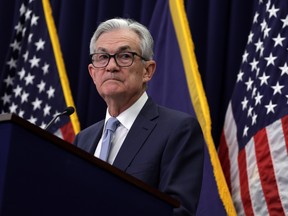 U.S. Federal Reserve chair Jerome Powell speaks during a news conference on Dec. 14, 2022.