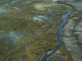This Sept. 2011 aerial photo provided by the Environmental Protection Agency, shows the Bristol Bay watershed in Alaska. The U.S. Environmental Protection Agency on Tuesday, Jan. 31, 2023, effectively vetoed a proposed copper and gold mine in the remote region of southwest Alaska that is coveted by mining interests but that also supports the world's largest sockeye salmon fishery.