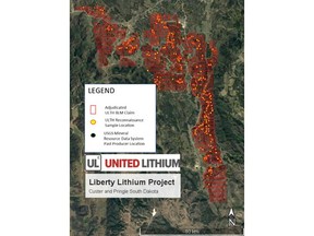 Liberty Lithium Project Adjudicated Lode Claims, Custer and Pringle, Black Hills, South Dakota, USA