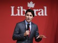 Prime Minister Justin Trudeau delivers an address at the Laurier Club Holiday Event, an event for supporters of the Liberal Party of Canada, in Gatineau, Que.