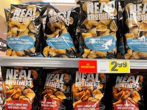 Neal Brothers chips became more prominent on grocery shelves due to the sudden lack of product from Frito-Lay.