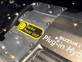 The electric power unit of a Suzuki Swift plug-in hybrid automobile.
