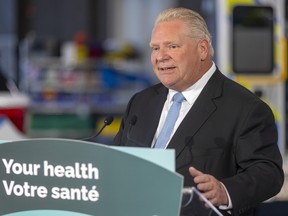 Ontario Premier Doug Ford in London, Ont.