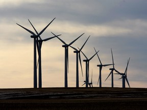 Windmills on a windfarm near Lethbridge, Alta.
