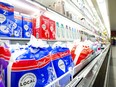 Milk and dairy products for sale at a grocery store in Aylmer, Que.