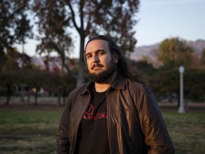 The Southern Poverty Law Center's Esteban Gil poses for a portrait at Jefferson Recreation Center in Pasadena, Calif., on Dec. 14, 2022.