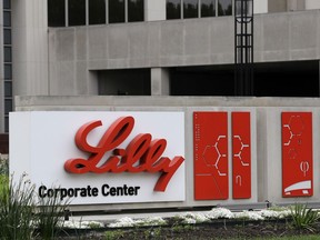 FILE - This April 26, 2017, file photo shows the Eli Lilly & Co. corporate headquarters in Indianapolis. Eli Lilly shares slipped Friday, Jan. 20, 2023, after regulators said they need to see more data on the company's application for a quick approval of its potential Alzheimer's disease treatment.
