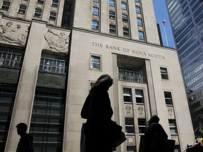 The Bank of Nova Scotia in Toronto's financial district.