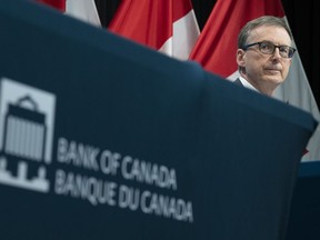 The Bank of Canada is expected to hike its key interest rate by another quarter of a percentage point on Wednesday, bringing it to 4.5 per cent. Bank of Canada Governor Tiff Macklem is seen during a news conference, Wednesday, April 13, 2022 in Ottawa.