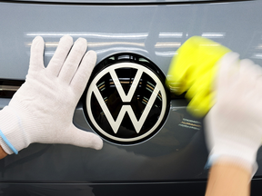 Volkswagen logo on a car