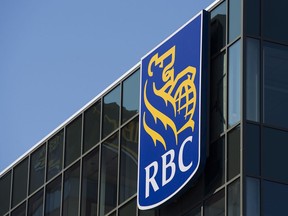 The RBC Royal Bank of Canada logo is seen in Halifax on Tuesday, April 2, 2019.A new report says protracted labour shortages in Canada could fuel more rapid wage growth and inflation, potentially prompting the need for higher interest rates longer term.&ampnbsp;THE CANADIAN PRESS/Andrew Vaughan