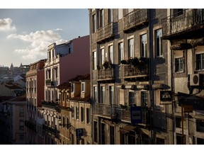 Traditional residential apartment buildings in the Principe Real district of Lisbon, Portugal on Wednesday, April 27, 2022. The Portuguese capital has become a magnet for international property investors, attracted by the city's mild temperatures and tax incentives.