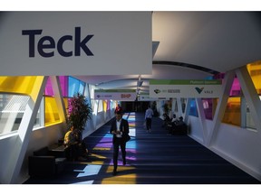 A sign for Teck Resources Ltd. at the Prospectors & Developers Association of Canada (PDAC) conference in Toronto, Ontario, Canada, on Tuesday, June 14, 2022. As China lockdowns rekindle concerns over metals demand, mining leaders on the other side of the world shed masks and rubbed shoulders at one of the industry's biggest annual gatherings.