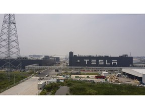 The Tesla Inc. Gigafactory in Shanghai, China, on Wednesday, June 15, 2022. Tesla has staged a remarkable comeback in terms of its production in China, with May output more than tripling despite the electric carmaker only recently getting its Shanghai factory back up to speed after the city's punishing lockdowns.