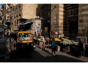 Vendors sell produce at Al-Khalifa food Market, Al-Khalifa area, Old Cairo, Egypt. January 07, 2023.