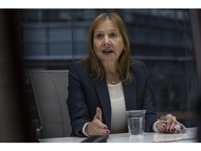 CEO Mary Barra during an interview in New York on Feb. 16. Photographer: Victor J. Blue/Bloomberg
