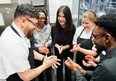 At Cactus, all team members are called Business Partners (BPs) to reflect the company’s core value of “It’s Your Business”. Here, BPs participate in a pre-shift huddle at their Toronto location. CACTUS CLUB CAFE PHOTOGRAPHS   SUPPLIED