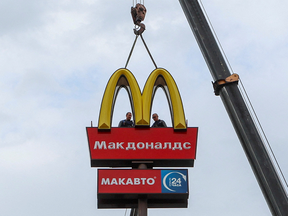 McDonald's sign in Russia